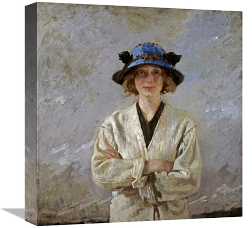 Global Gallery GCS-266963-16-142 16 in. Girl in a Blue Hat Art Print -