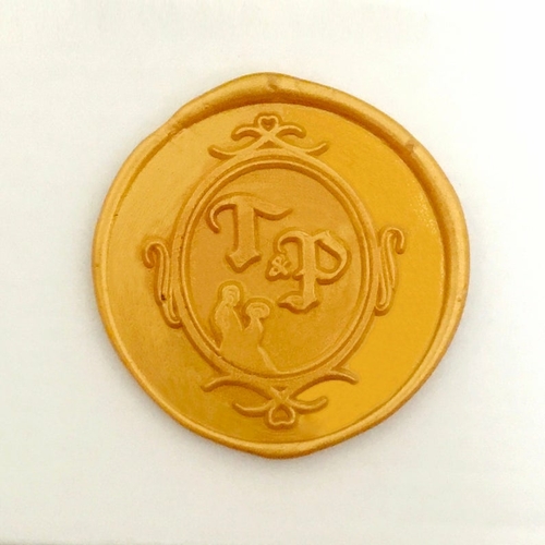 Wedding Invitation Wax Seal Stamp - Personalized Initials Seaing Wax