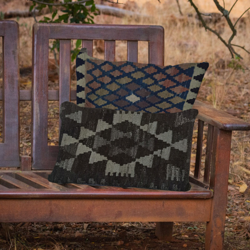 Kilim Handwoven Cocoa Brown Cushion Cover