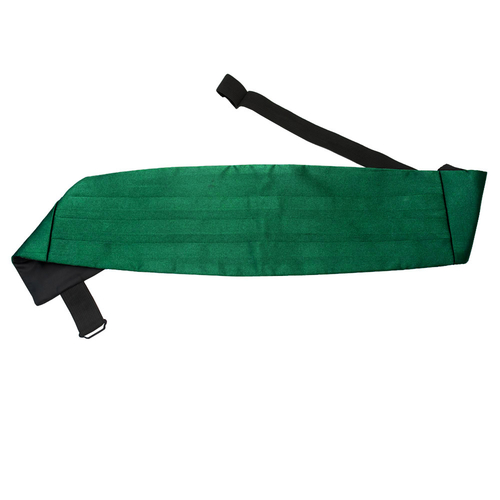 Plain Satin Cummerbund - Emerald Green