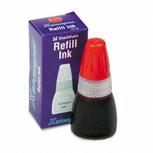 Shachihata 22111 Refill Ink for Xstamper Stamps  10ml-Bottle  Red
