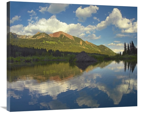 Global Gallery GCS-396683-36-142 36 in. Avery Peak Reflected in Beaver