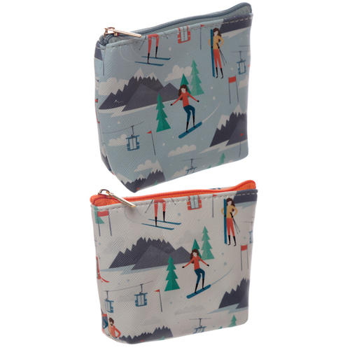 Handy PVC Make Up Bag Purse - Peak Season Ski Design