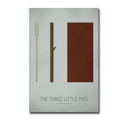 Artistic Home Gallery 2436M467IG Three Little Pigs by Christian Jackso