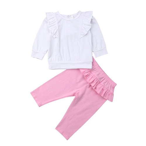 Cute Newborn Baby Girl Clothes Sets Ruffle Long