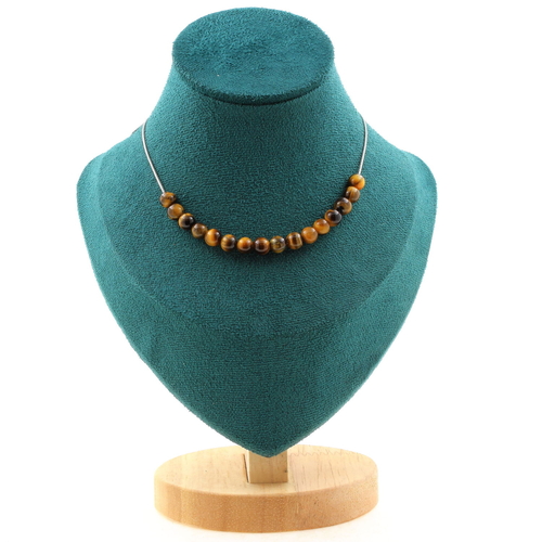 Tiger Eye 6 mm 15 beads necklace