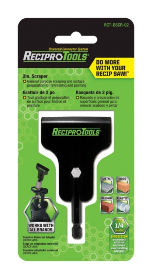 Recipro Tools RCT-DSCR-02 2 in. Detail Scraper Tool Attachment