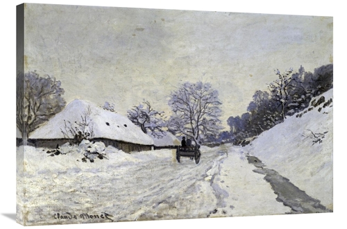 Global Gallery GCS-278707-36-142 36 in. Snow-Covered Road at Honfleur 