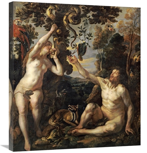 30 in. The Temptation Art Print - Jacob Jordaens