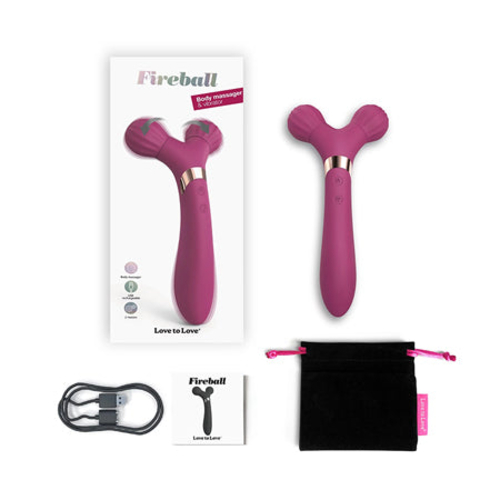 Love to Love Fireball Rechargeable Dual Ended Silicone Body Massager &