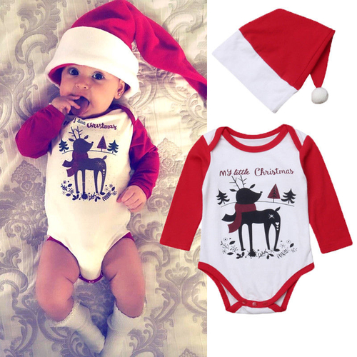 Xmas Autumn Lovely Cute Infant Kids Baby Girls