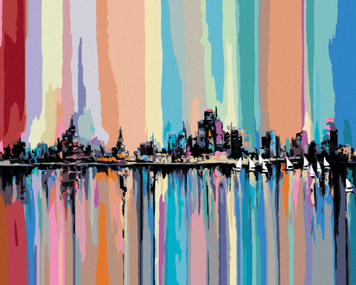 Paint by Numbers - THE NIGHT CITY IN RAINBOW COLOURS