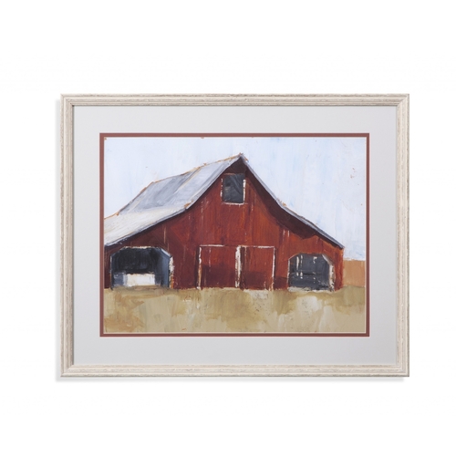 Bassett 9901-342A 32 x 26 in. Rustic Red Barn I Framed Art