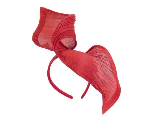 Large red bespoke Jinsin racing fascinator