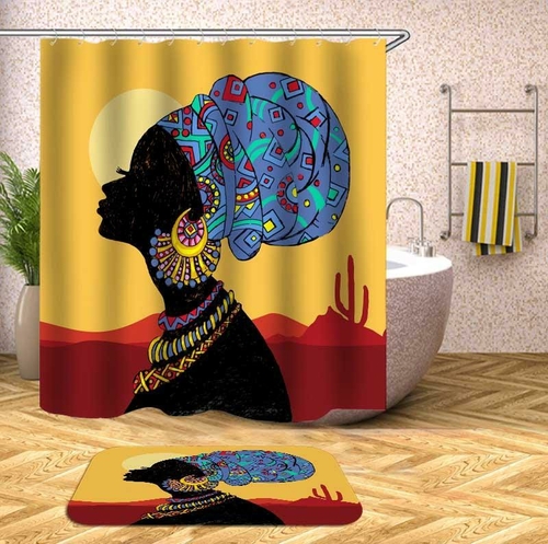 Traditional African Lady Shower Curtain