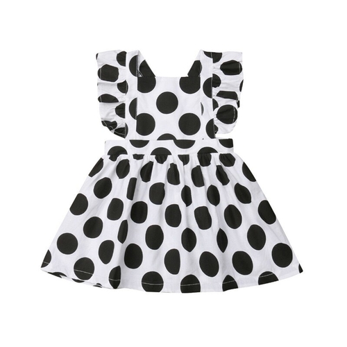 Emmababy Baby Dress Girl Retro Dot Cotton Blend