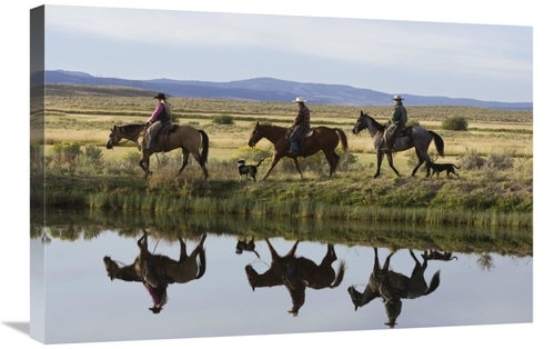 Global Gallery GCS-452590-2030-142 20 x 30 in. Cowboys & A Cowgirl Rid