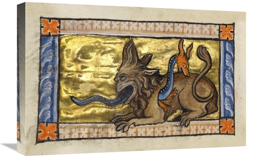 Global Gallery GCS-454754-1624-142 16 x 24 in. A Crocodile & a Hydrus 