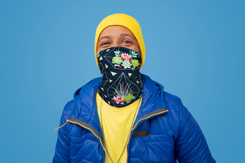 Neck Gaiter/Balaclava/Magic Scarf & Face Mask (Succulent Terrarium)