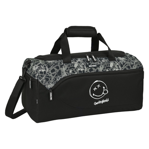 Sports bag Smiley Urban flow Black 50 x 25 x 25 cm