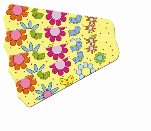 Ceiling Fan Designers 42SET-IMA-FPBY Flower Power Butterflies Yellow 4