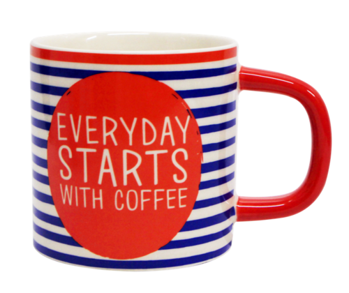 Everyday starts red-blue, Stonenamel Mug