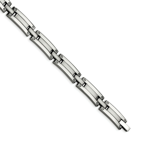 Chisel SRB117-8.5 8.5 in. Stainless Steel Brushed & Polished Bracelet