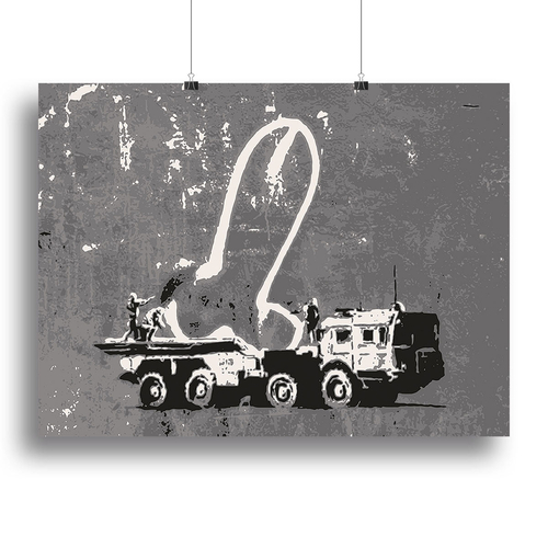 Banksy Ukraine Penis Missile Canvas Print or Poster