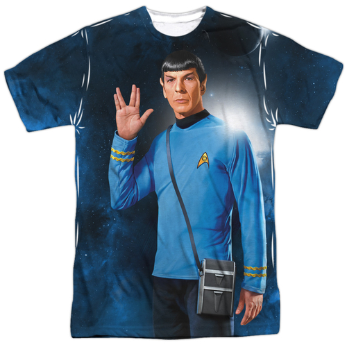 Trevco CBS1289-ATPP-1 Star Trek-Live Long - Short Sleeve Adult 100 Per