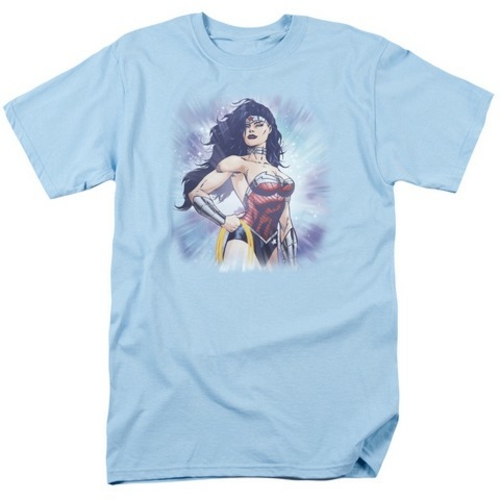 Trevco Jla-Warrior Short Sleeve Adult 18-1 Tee- Light Blue - Small