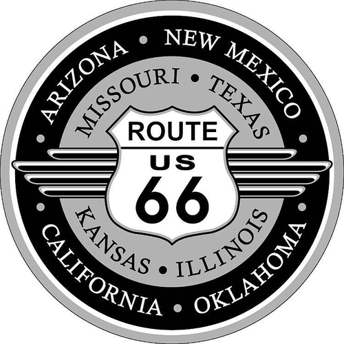 3 Inch Cloth Patch Route 66