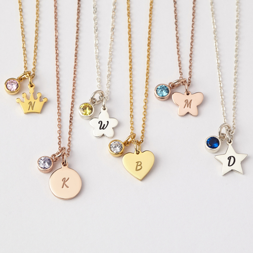 Kid Necklace, Initial Necklace, Toddler Jewelry, Baby Girl Gift