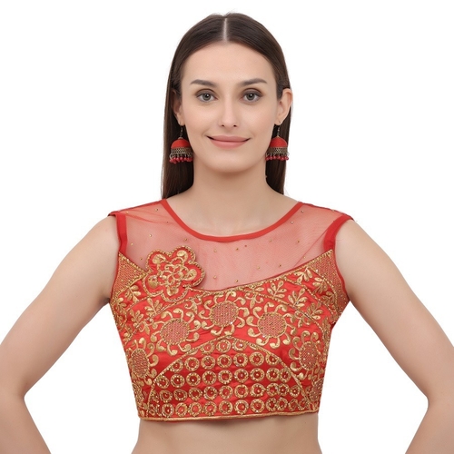 Solid Crop Top For Women And Girls Red