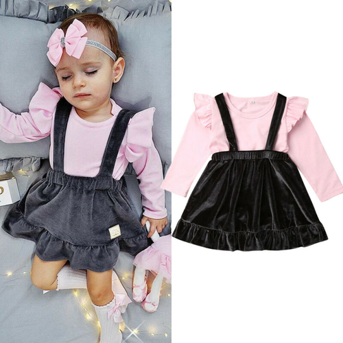Toddler Kids Baby Girls Autumn Clothes Sets Long