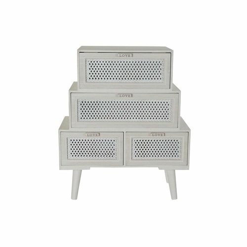 Chest of drawers DKD Home Decor Wood White (60 x 32,5 x 71,5 cm)