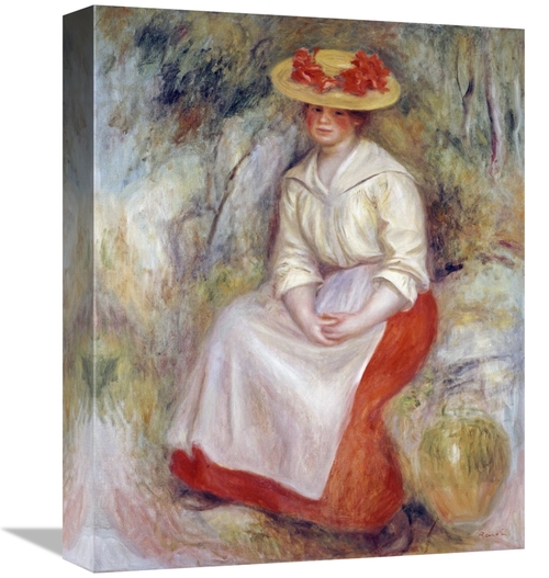 Global Gallery GCS-267119-16-142 16 in. Gabrielle in a Straw Hat Art P