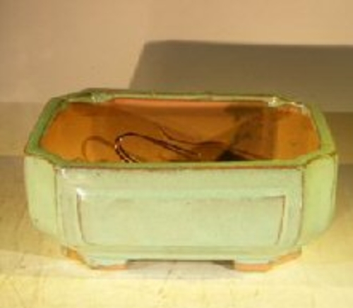 Green Ceramic Bonsai Pot - RectangleProfessional Series8.25" x 6.25" x