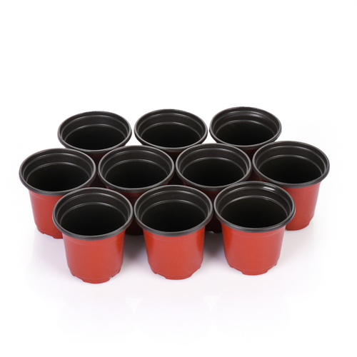 10pcs Mini Soft Plastic Two Tone Round Planter