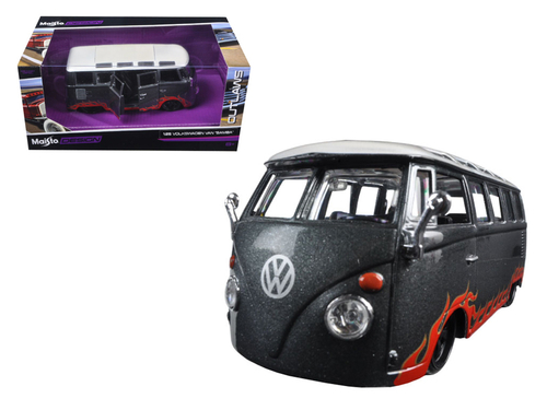Volkswagen Van Samba Grey \Outlaws\" 1/25 Diecast Model Car by Maisto"