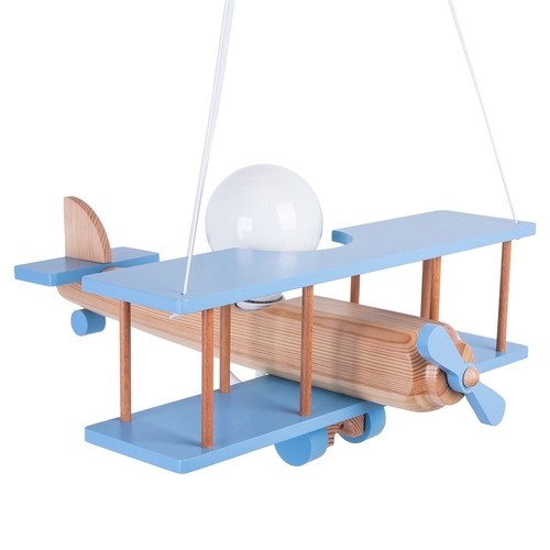 Hanging lamp Large blue-natural aircraft