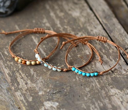 New Simple Bracelet Trendy Natural 4mm Stones