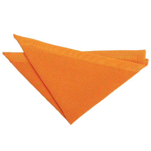 Plain Knitted Handkerchief - Tangerine