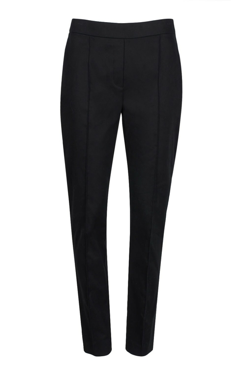 Tahari Mid Waist Piping Detail Solid Cotton Pants