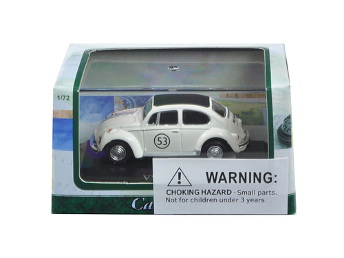 Volkswagen Beetle #53 in Display Case 1/72 Diecast Model Car by