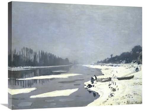 Global Gallery GCS-278658-30-142 30 in. Ice Floes on the Seine at Boug