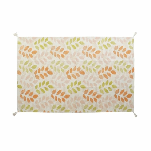 Carpet DKD Home Decor Beige Multicolour Leaf of a plant (120 x 180 x 1