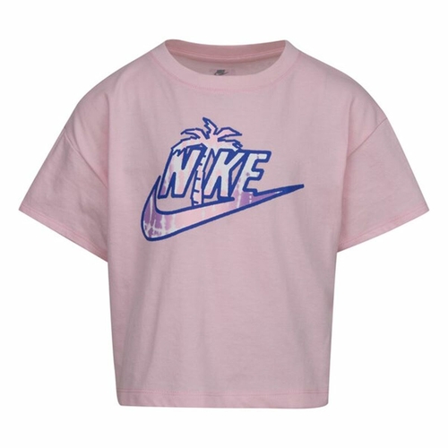 Child's Short Sleeve T-Shirt Nike Knit Girls Pink