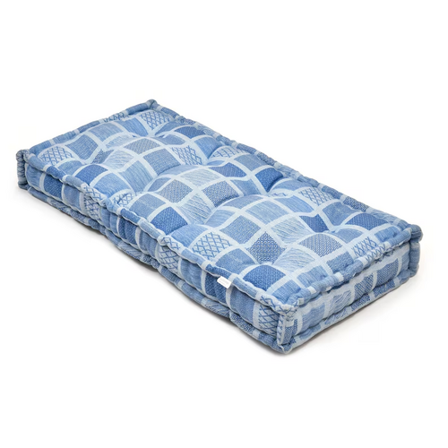 Cushion, Velvet seat cushion with ties - thick seat pad