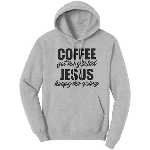 Graphic Hoodie Sweatshirt, Jesus Keeps me Going Hooded Shirt, S2