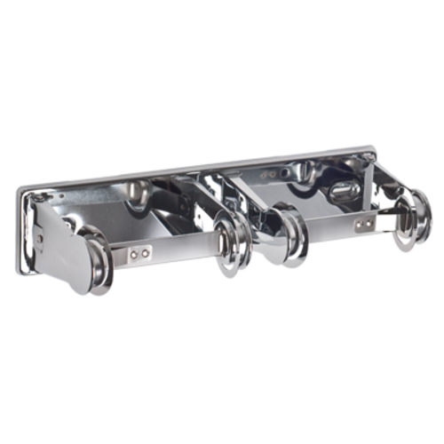 AJW U812 Dual Chrome Toilet Tissue Dispenser - Controlled